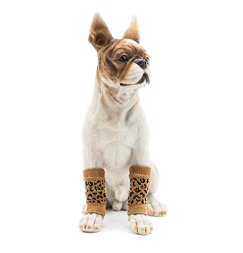AMURAO Calcetines Lindos para Perros Calentadores de piernas Antideslizantes para Mascotas Cachorros Chihuahua Rodilleras para Perros pequeños y medianos Artículos para Mascotas