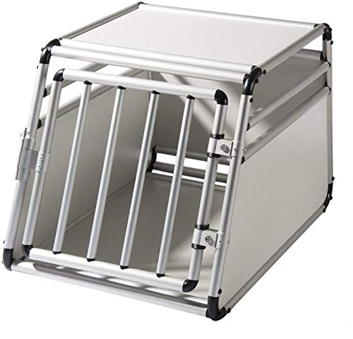 Amyline Perros Mascotas Perro Caja Jaula jaulas de Aluminio avanzaron jaulas para Mascotas, Jaula de Perro Mascota (Dimensiones: 69 * 54 cm),Silver
