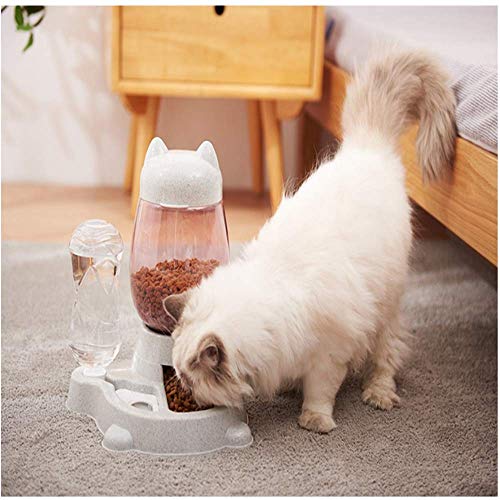 Anan 2.2L Pet Dog Cat Automatic Feeder Bowl para Perros Agua Potable 528ml Botella Kitten Bowls