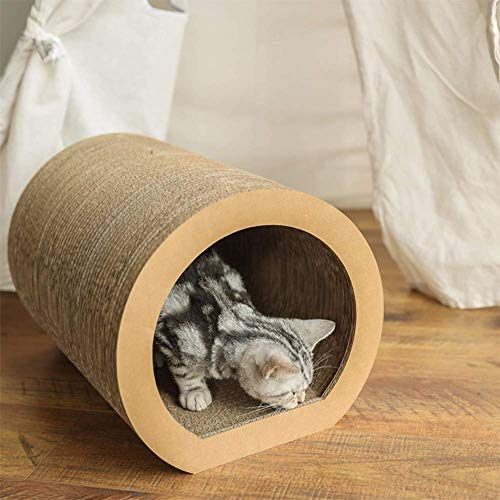 AYLS Gato Scratcher túnel Gato casa-Premium Corrugado cartón Gato rasguño túnel Poste Gato casa Laberinto para Gato, Tablero del rasguño del Gato