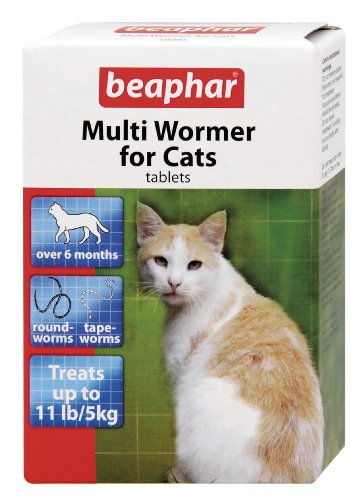 Beaphar Multiwormer para gatos 12 Tabletas (Paquete de 3)