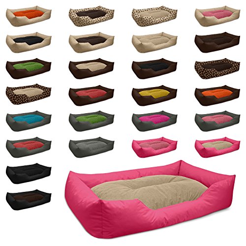 BedDog® colchón para Perro Mimi S hasta XXXL, 26 Colores, Cama, sofá, Cesta para Perro, XXL Rosa/Beige