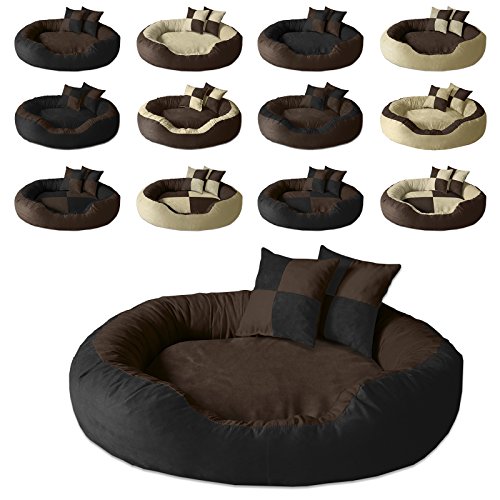 BedDog® PRINS Negro/Marron XL Aprox. 95x80cm colchón para Perro, 12 Colores, Cama, sofá, Cesta para Perro