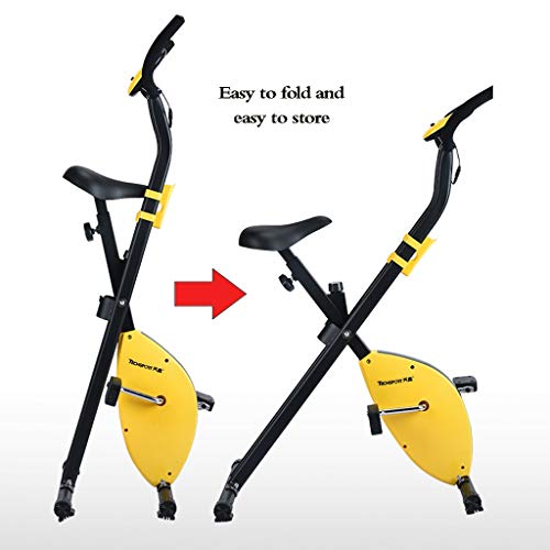Bicicleta de ejercicios Bicicleta Giratoria Hogar Mini Bicicleta Plegable para Adelgazar Equipamiento De Ejercicios para Gimnasio Equipo Multifuncional para Ejercicios (Color : Yellow)