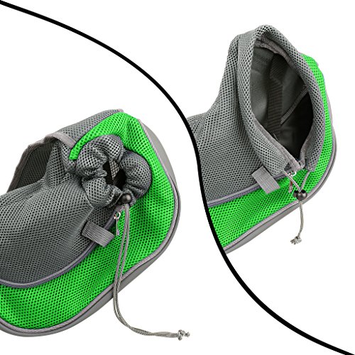 BIGWING Style-Bolso Bandolera para Llevar Perrito Gatito Mascota Portable Todo en Uno, Verde Pequeño