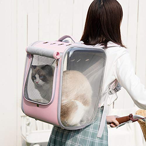 Bolso transparente plegable Bolso portátil para mascotas Mochila para perros y gatos Mochila para mascotas