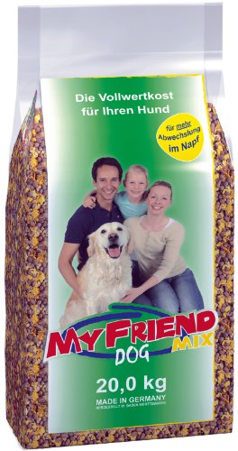 bosch My Friend Mix | Hundefutter für ausgewachsene Hunde aller Rassen | ausgewogener Krokettenmix mit Flocken | 20 kg