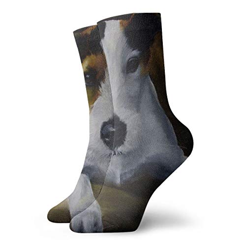 BwwoBing Calcetines de vestir para hombre y mujer, calcetines de compresión para correr, viajes, ciclismo, embarazadas, enfermeras, vuelo- Parson Jack Russell Terrier