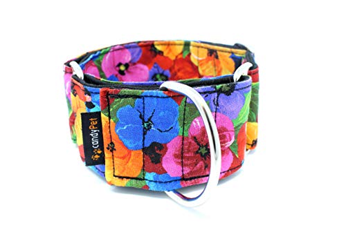 candyPet Collar Martingale Para Perros - Modelo Flores, M
