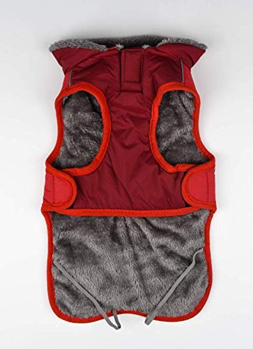 Cheng Yi - Chaqueta de invierno para perro, impermeable, forro polar reflectante, chaleco deportivo para clima frío, chaqueta impermeable para perros pequeños, medianos y grandes.