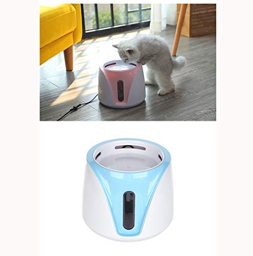 Dispensador de agua para mascotas, bebedero de circulación automática para mascotas de 2L, lavabo móvil para gatos y perros, bebedero para gatos, adecuado para gatos y perros, 20 * 20 * 15,6 cm-Pin