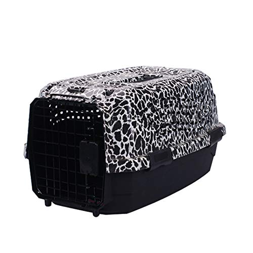 dizon Caja De Transporte para Mascotas Jaula para Gatos Jaula para Perros Caja para Bandejas De Animales Caja De Envío Advanced PVC Pet Carrier Leopard Pattern 58Cm * 40Cm * 26.5Cm