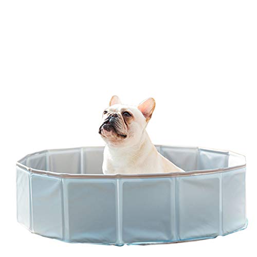 Dorakitten Piscina de baño para Mascotas Bañera Plegable de Mascotas Baño Portátil para Animales Piscina para Perros y Gatos Adecuado para Interior Exterior al Aire Libre Cielo Azul (80 * 20 cm)