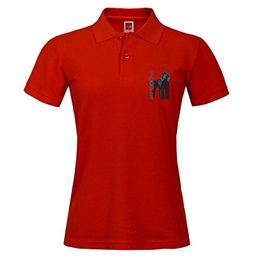 Elegante camisa de Polo camisa deporte al aire libre corto de cuello con caniche impreso
