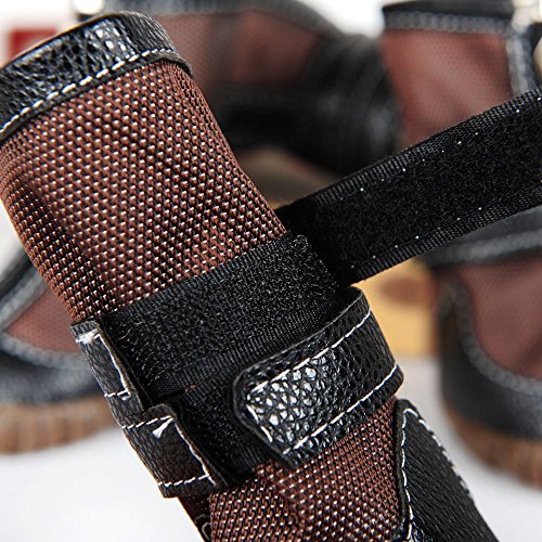 FLAdorepet Zapatos Deportivos de Piel sintética para Perro Grande, Impermeables, Antideslizantes, para Lluvia, diseño de Pitbull Golden Retriever