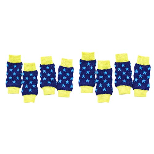 FLAMEER Calcetines de Protección de Piernas de Perritos de Algodón Color Azul Profundo - 8 Unidades