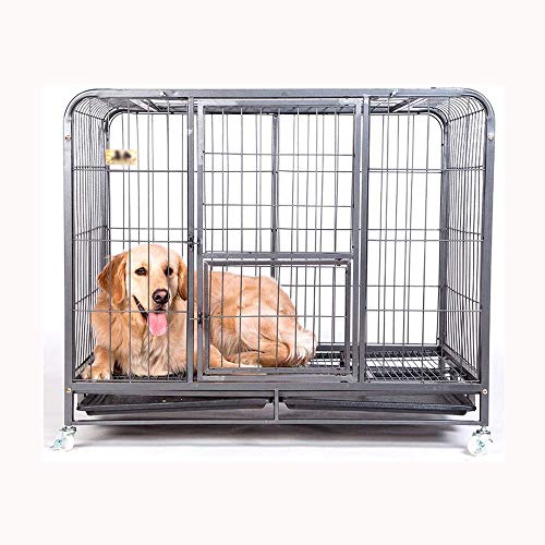 GJJQL-Jaula para perro resistente y gruesa, para casa de perro, grande y resistente, fácil de instalar
