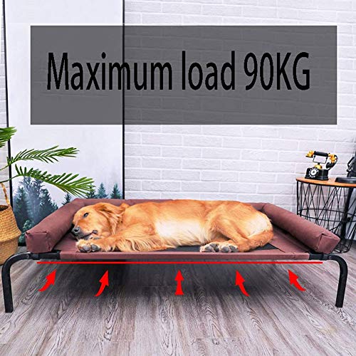 GJQL-Cama para perro aislada con suelo resistente y duradera con almohadas valladas que protege la columna vertebral alivia los músculos, cama grande para perro