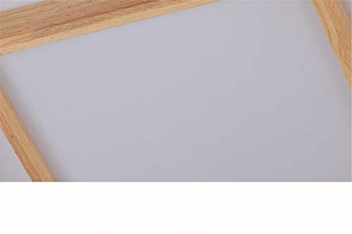 HATHAWAY Techo de la Sala de Estar Luces LED Simple Estilo de Madera de Tatami japonés lámparas Woody Dormitorio de Madera Ligera Registros Moda Hogar de Goma (Color : Luz Blanca, Size : 48CM)