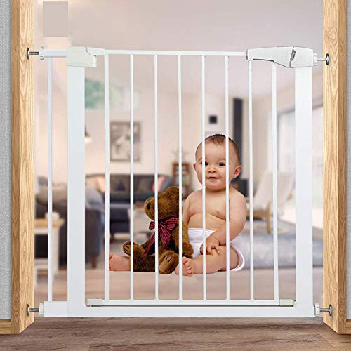 HEEGNPD Ajustable de Seguridad Barrera de Seguridad Infantil del bebé de la Escalera Door Bar Valla Valla Escaleras del Perro casero de Aislamiento Protect Infantil sin perforación