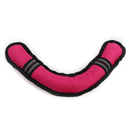 HHSM Perro Frisbee Juguete Reflectante Boomerang Resistente a morder Mascota Entrenamiento Dardos Juguete Masticar pequeño Mediano Grande Perro Mascotas Suministros 26 * 26 cm tamaño Rosa Rojo 1