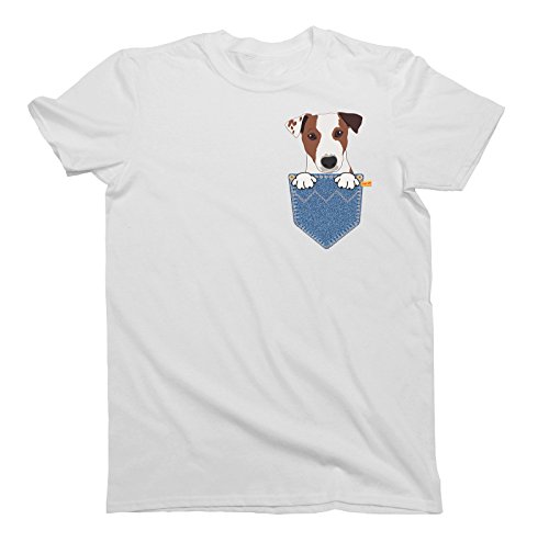 Hombres Y Damas Jack Russell Terrier Pocket Dog Unique T-Shirt Mens Ladies Unisex Fit