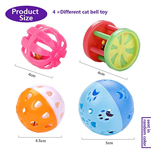 HuLuBB juguetes para gatos 16 en 1 kit de ratones campana de juguete arruga bola teaser varita