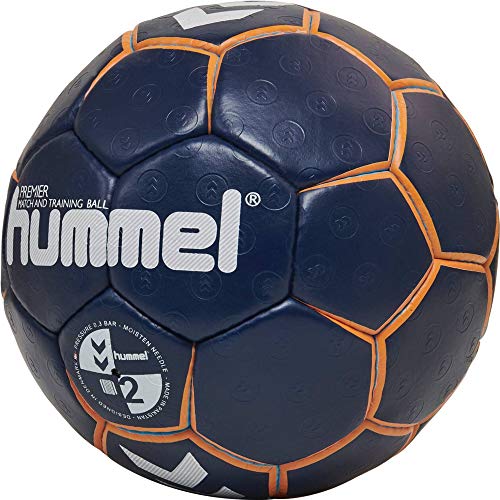 hummel HMLPREMIER Ball, Unisex Adulto, Azul/Anaranjado/Turquesa, 3