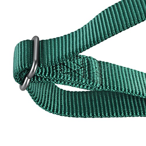 Hyhug Premium Sturdy Classic Double-Ring Collar de Perro, fácil de Colocar y Quitar Hebilla Perros Grandes y Grandes de Razas Gigantes, Entrenamiento Profesional, Uso Diario. (Grande L, Verde Oscuro)