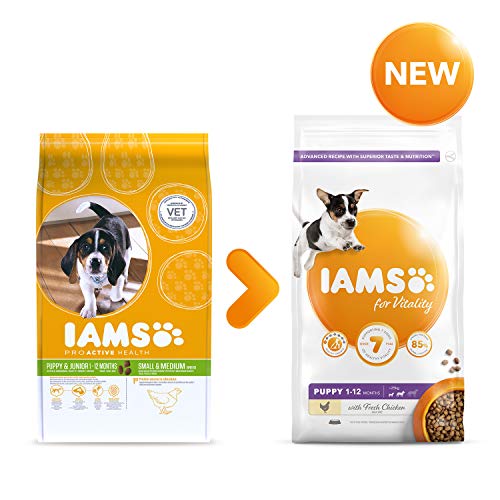 IAMS for Vitality Alimento para Perros Pequeños y Medianos de Edad Avanzada con pollo fresco [12 kg]