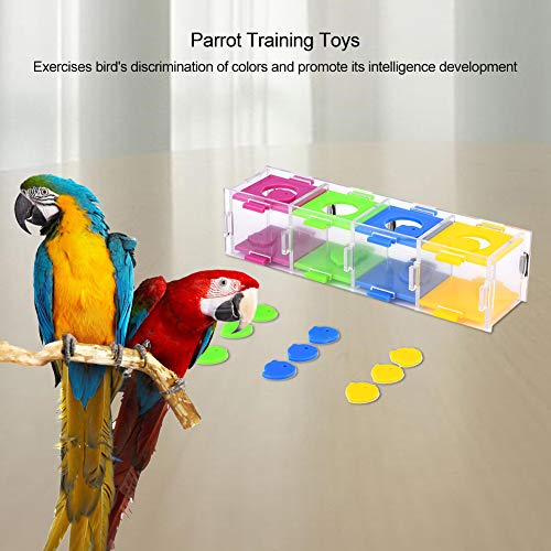 Ichiias Parrots Toy Colorful Birds Interesting Inteligencia Entrenamiento Interactivo Jugar Puzzle Toy