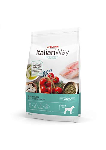 Italian Way - Comida para Perros hipoalergénica Ideal Weight Trota y arándanos – Adulto – Maxi – 1 Bolsa