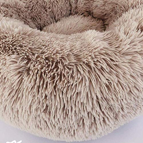Jerarquía del animal doméstico Camas for perros cojines de la cama extra suave cómodo sofá cama del animal doméstico del gato redondo impermeable felpa Donut Gatos Nest Perrera ( Color : Brown )