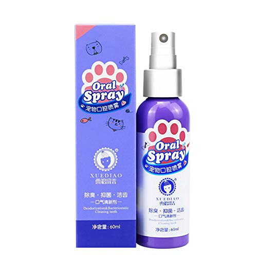 JIEHED - Spray para mascotas para el cuidado oral del perro y el mal aliento de la limpieza de los dientes