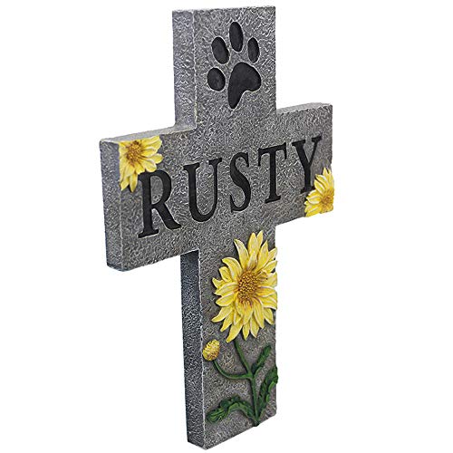 Jnzr Monumento Mascota, Perro o Gato Memorial Tombstone, simpatía, Don pensativo Mascota para Amigos Que perdió Estimado Canina o Felina