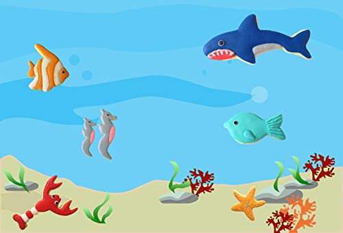 JOKUMO Criatura marina juego de cortador de galletas - 9PC Alto grado 430 acero inoxidable - pescado, delfín, cangrejo, estrella de mar, tiburón, caballito de mar, langosta, pez ángel, concha