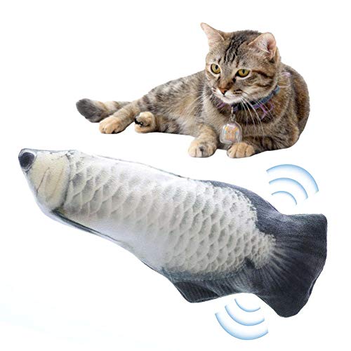 Juguete eléctrico de simulación del Gato con USB, Muy Realista, con Relleno de Menta para Gatos, 30 cm