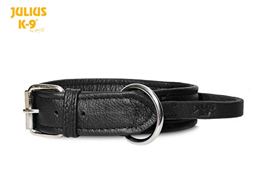 Julius K9 40082-55 Eco Leather Collar with Adjustable Handle Width: 1, 6"/ 40mm Lenght: 21, 5"/ 55 cm, Multicolor
