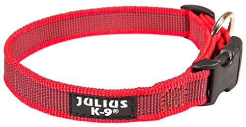Julius-K9 Collar Color & Gray IDC Rojo 25 mm