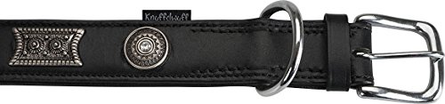 Knuffelwuff Hamilton - Collar para Perro, Piel, 36-45 cm, Color Negro