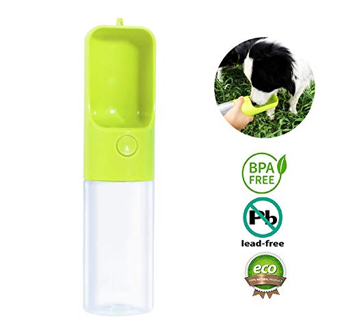 laamei' Botellas para Perros Portátil 450ml Dispensador de Agua para Mascotas al Aire Libre de Viaje Botellas Portable para Caminar Viajar Botellas Reversible