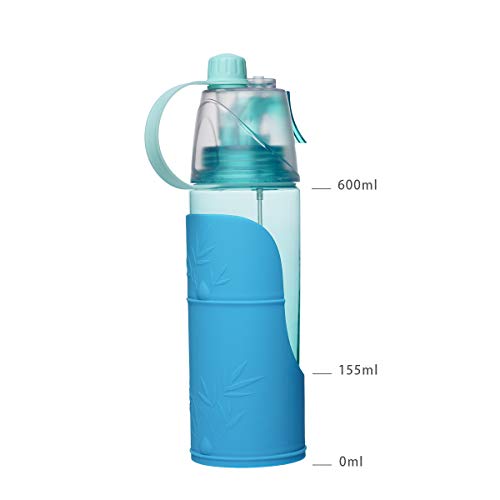 Locisne BPA Libre 600 ml Botella de Agua Suministros de riego para Mascotas para Perros y Gatos con tazón de Silicona extraíble, Agua en Aerosol Caminar, Deportes, Senderismo, Camping