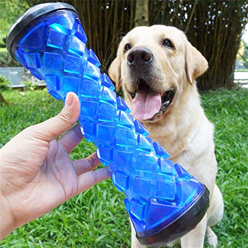 Los juguetes para mascotas hacen que suene un sonido Mordedor de goma resistente a los mordiscos Limpie los dientes Respetuoso con el medio ambiente Para perros y perros medianos y grandes Juguetes pa