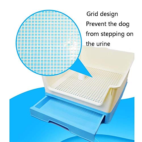 LT Entrenamiento insignificante plástico Interior del Inodoro del Perro casero con la Pared/el cajón portátil (Color : Brown)