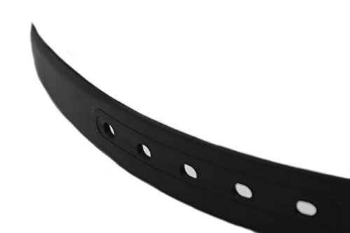 MEISHINE® Unisex Cinturón de Silicona Cinturón de Moda Hebilla de Plástico (Negro)