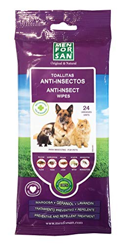 MENFORSAN Toallitas Anti Insectos para Mascotas 200 g