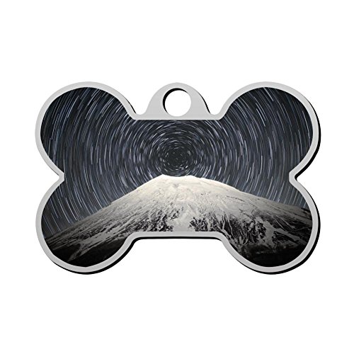 Monte Fuji Fujiyama - Etiqueta para Perro, Diseño de Hueso de Gato con Forma de Hueso, Aleación de Zinc