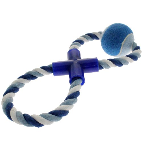 MOOL Figura de la Piscina 8 y Pelota para recuperación de Cuerda de Juguete para Mascotas