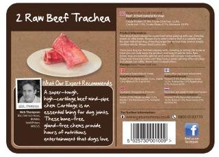 Natures Menú Dental para perro Raw Frozen beef tráquea 2pce