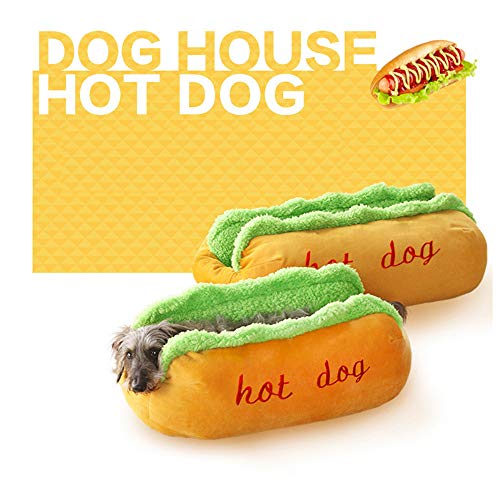 NBLYW Cama para Mascotas Hot Dog, Alivio ortopédico, autocalentamiento y Acogedor para un Mejor sueño, Fibra Suave para Cachorros Pet Soft Warm Bed House Producto para Perros y Gatos